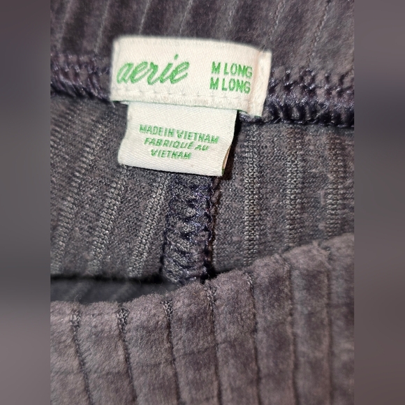 Aerie Corduroy Flare Pants β Size M Long β Soft Ribbed Lounge Pants - Picture 4 of 5